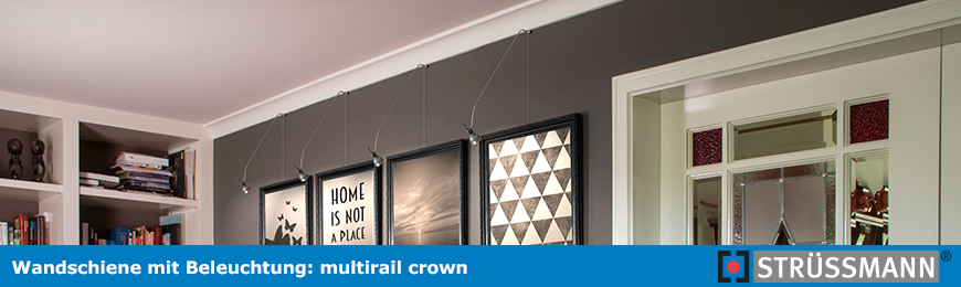 Bilderschiene mit Beleuchtung multirail crown