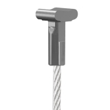 Befestigungsset Schienenstopper mit Stahlseil